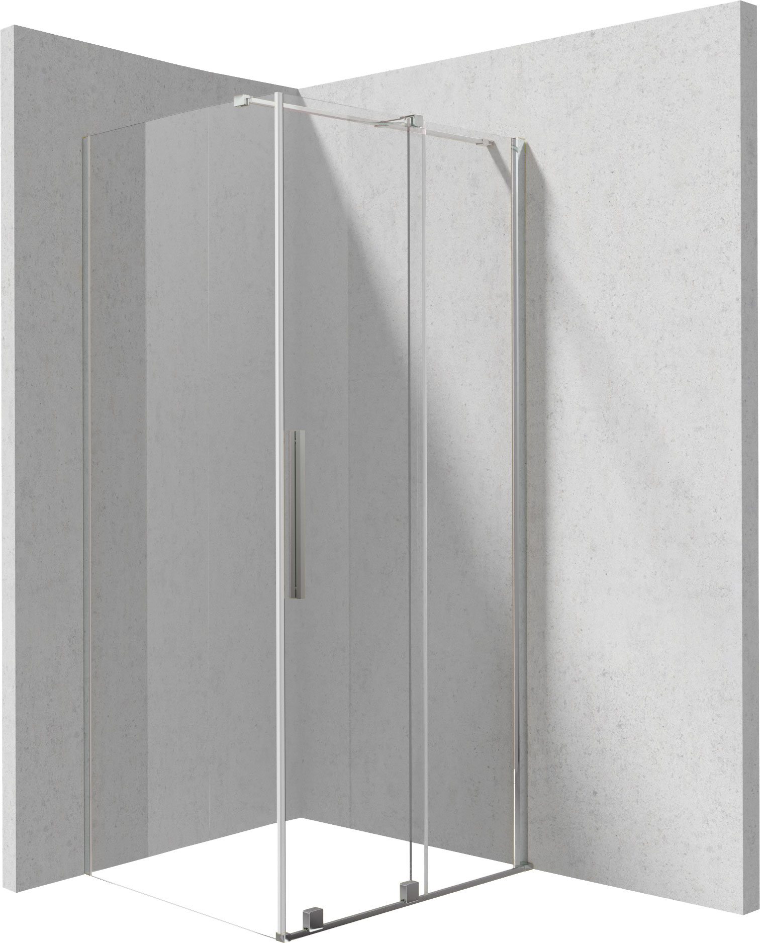 Deante Prizma box doccia 100x80 cm rettangolare cromo lucida/vetro trasparente KPN0P10S08