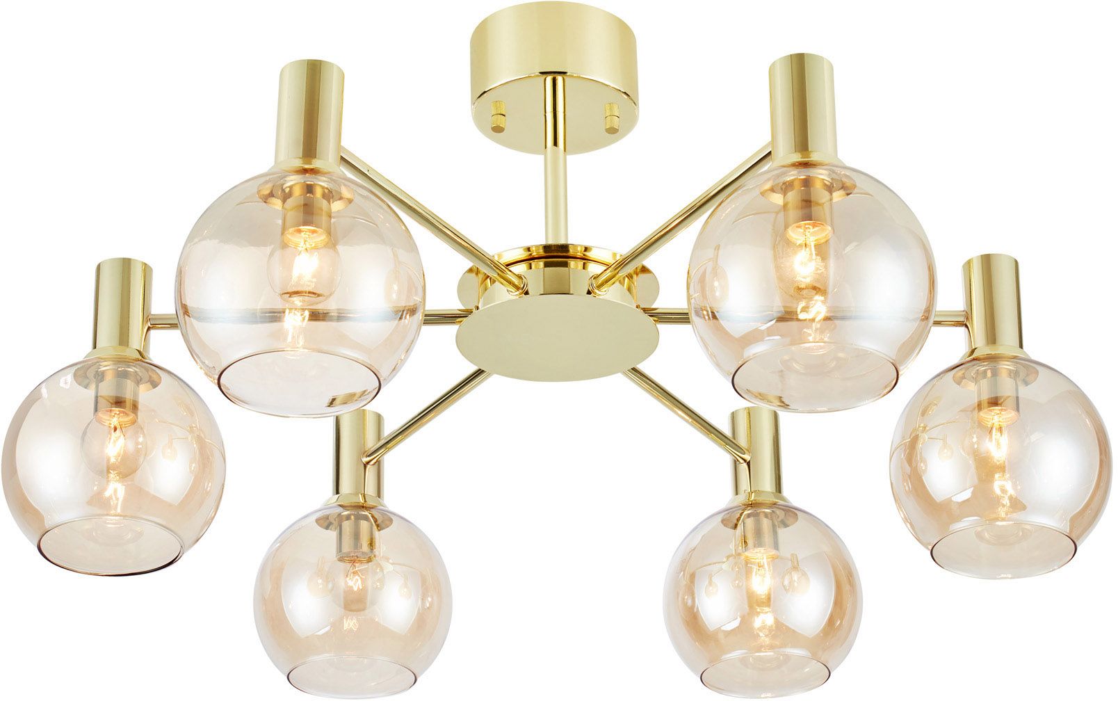 Markslöjd Ambra lampada da soffitto 6x40 W ottone-ambra 109152