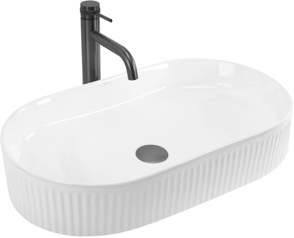 Rea Vanda lavabo 60x34 cm ovale da appoggio bianco REA-U6526
