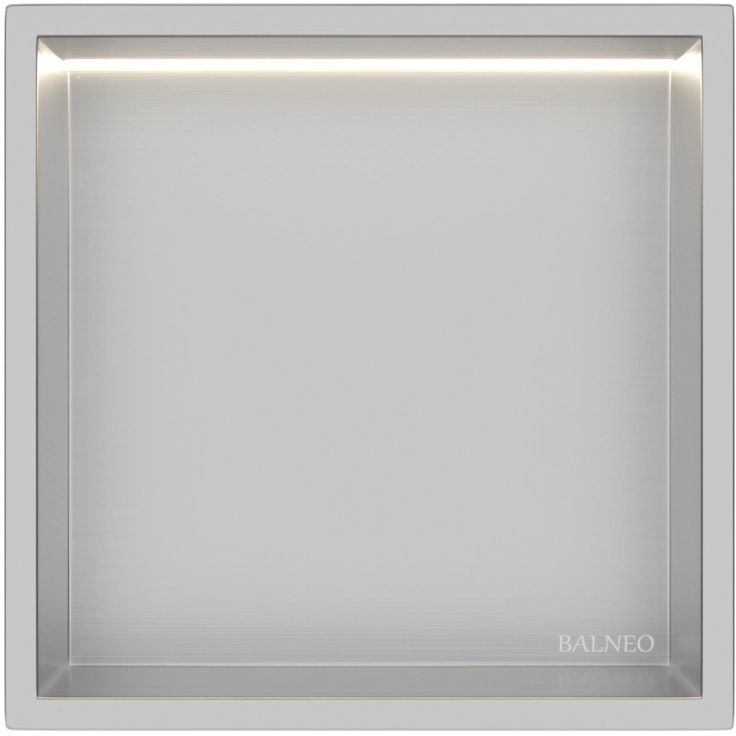 Balneo Wall Box LED Inox mensola per nicchia 30 cm acciaio B0101010109-1