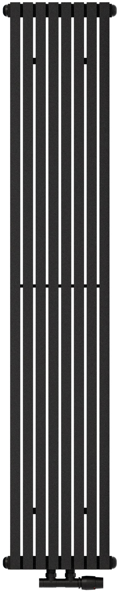 AG Evo Line Eterna Uno radiatore per ambienti 180x28.3 cm podłączenie inferiore nero AG.ETVU.180.28.9005M