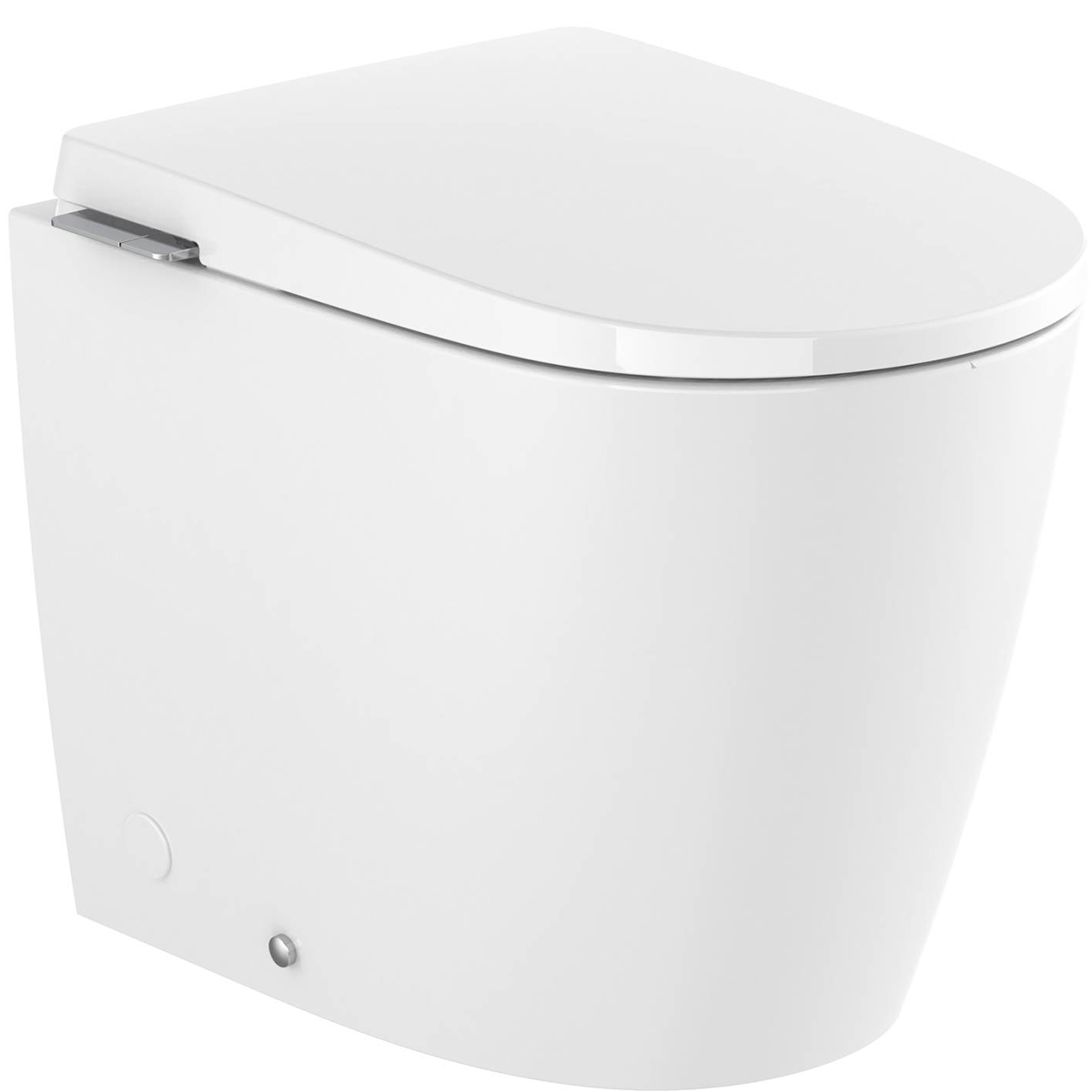 Roca Avant vaso wc con copriwater a discesa lenta a terra senza brida con scarico a vortice bianco lucida A80336MS0W