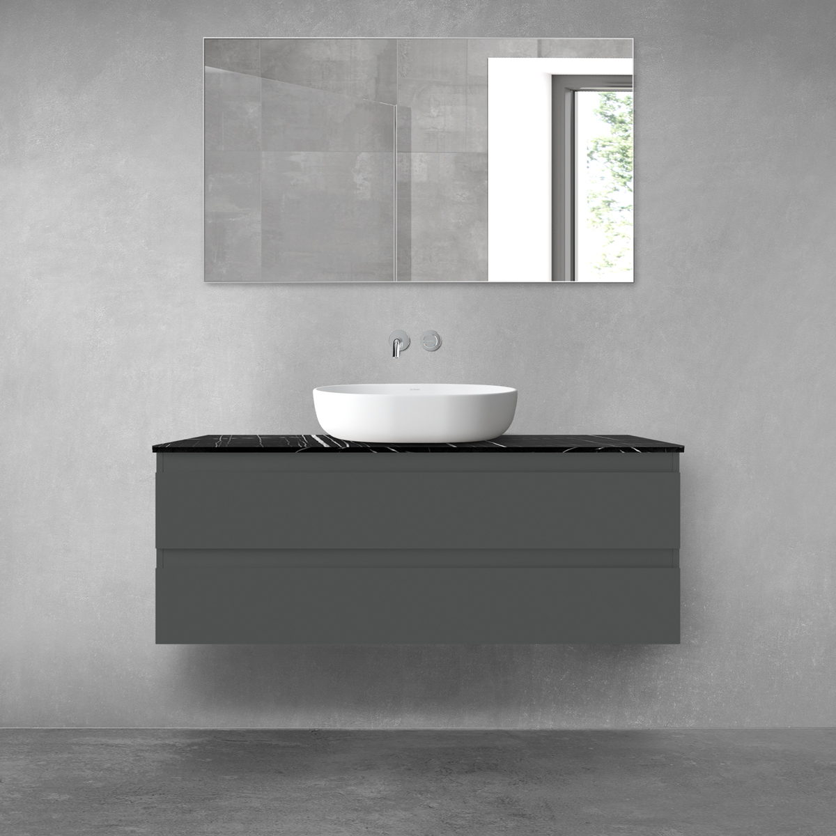 Set armadietto Oltens Vernal 60019400, piano sopra armadietto Oltens Tera 63031990