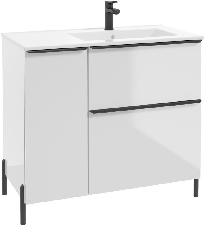 Defra Nino armadietto 90x45x70 cm sottolavabo a terra bianco 304-D-09006