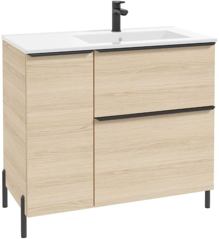 Defra Nino armadietto 90x45x70 cm sottolavabo a terra rovere 304-D-09002