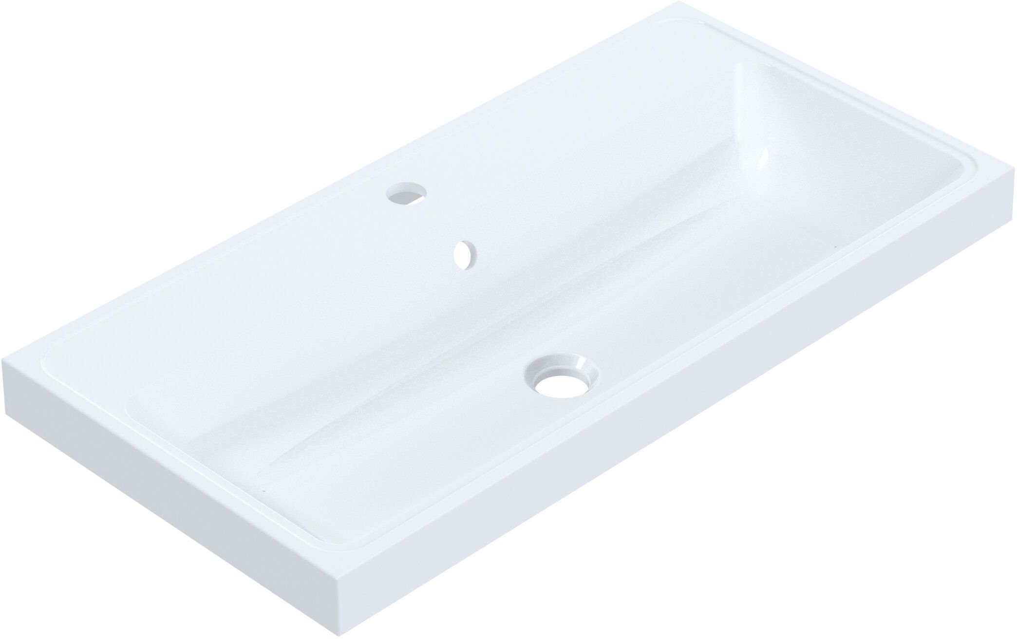 Ruvetti Irmina lavabo 80x40 cm rettangolare da incasso bianco DOL_IR8040