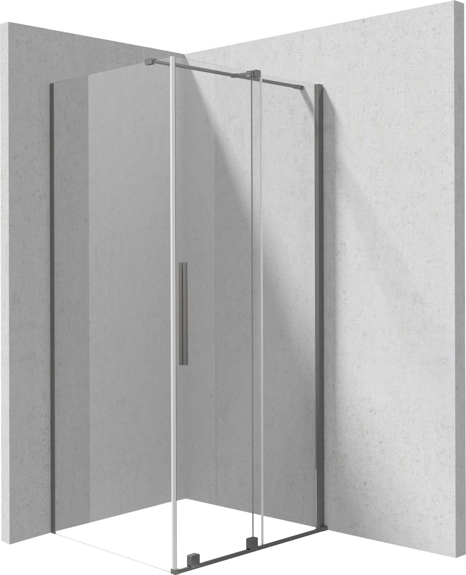 Deante Prizma box doccia 100x80 cm rettangolare opaca/vetro trasparente KPNDP10S08