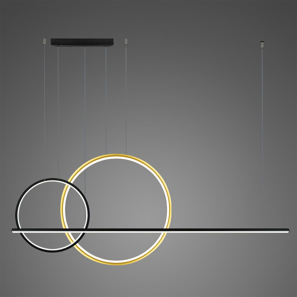 Altavola Design Linea lampada sospesa 3x57 W nero-oro LA087/P2X_60_40_150_3k_black_gold
