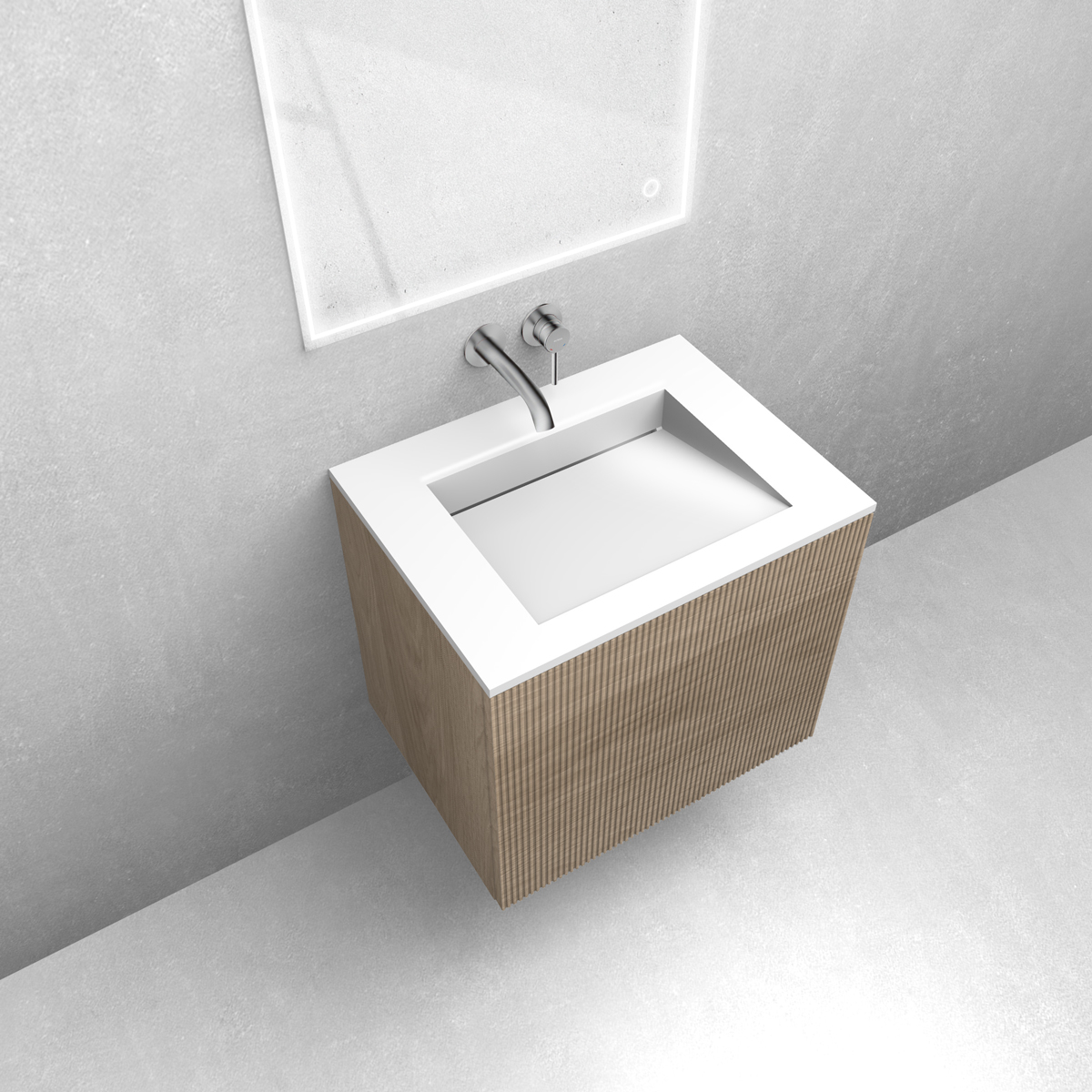 Set armadietto Oltens Lun 60027060, lavabo Oltens Stila 40200000