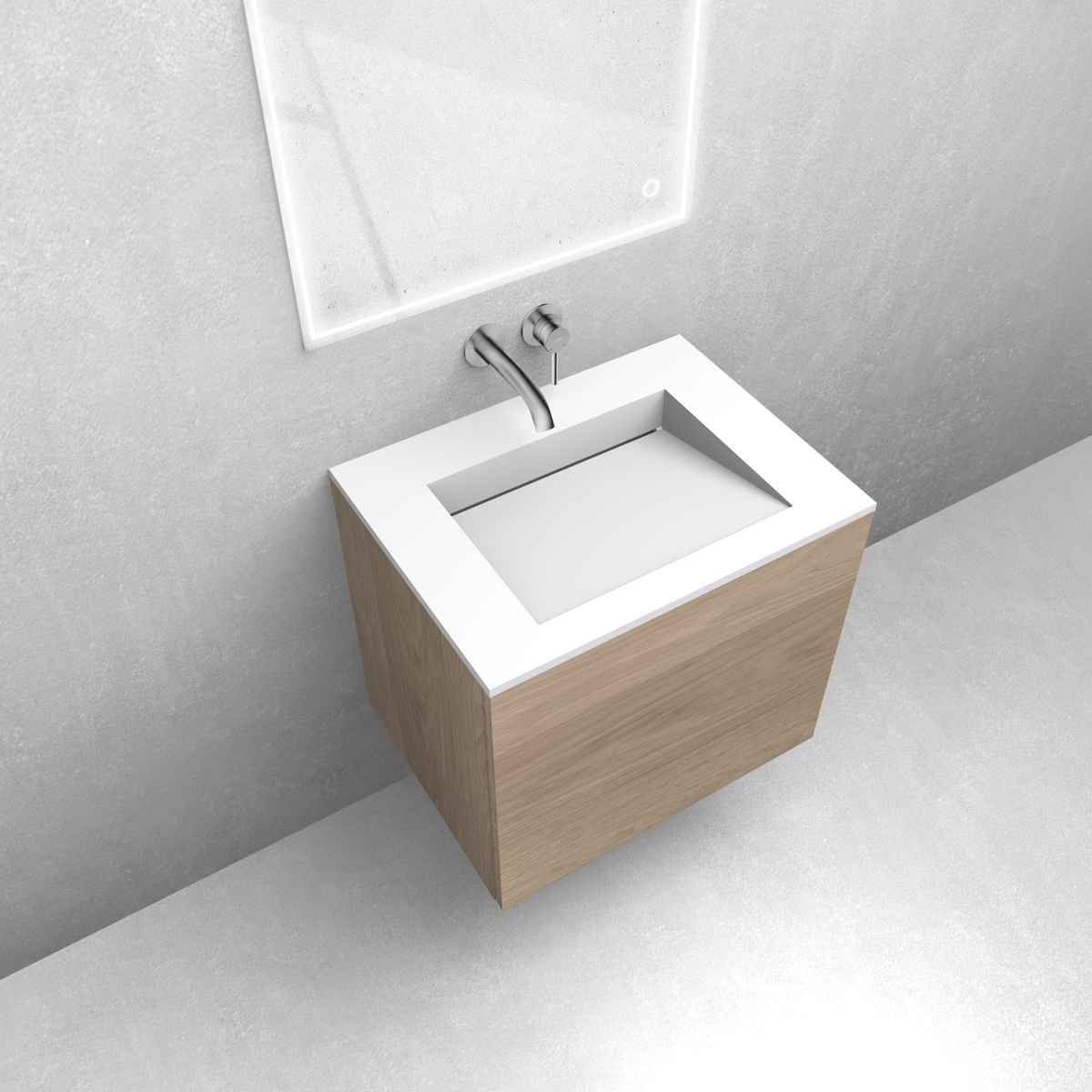 Set armadietto Oltens Lun 60032060, lavabo Oltens Stila 40200900