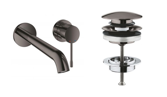 Set rubinetto per lavabo Grohe Essence New 19967A01, tappo per lavabo Grohe 65807A00