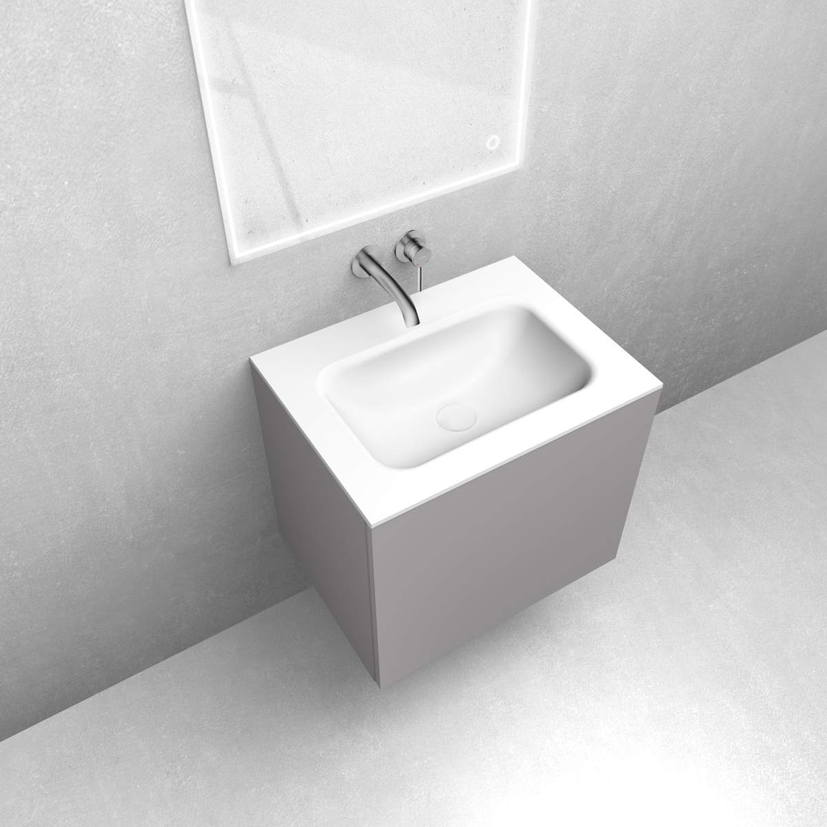 Set lavabo Oltens Kalla 40209900, armadietto Oltens Lun 60032900
