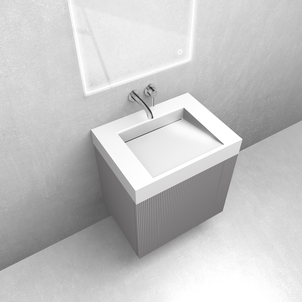 Set armadietto Oltens Lun Rila 60027900, lavabo Oltens Stila 40000000