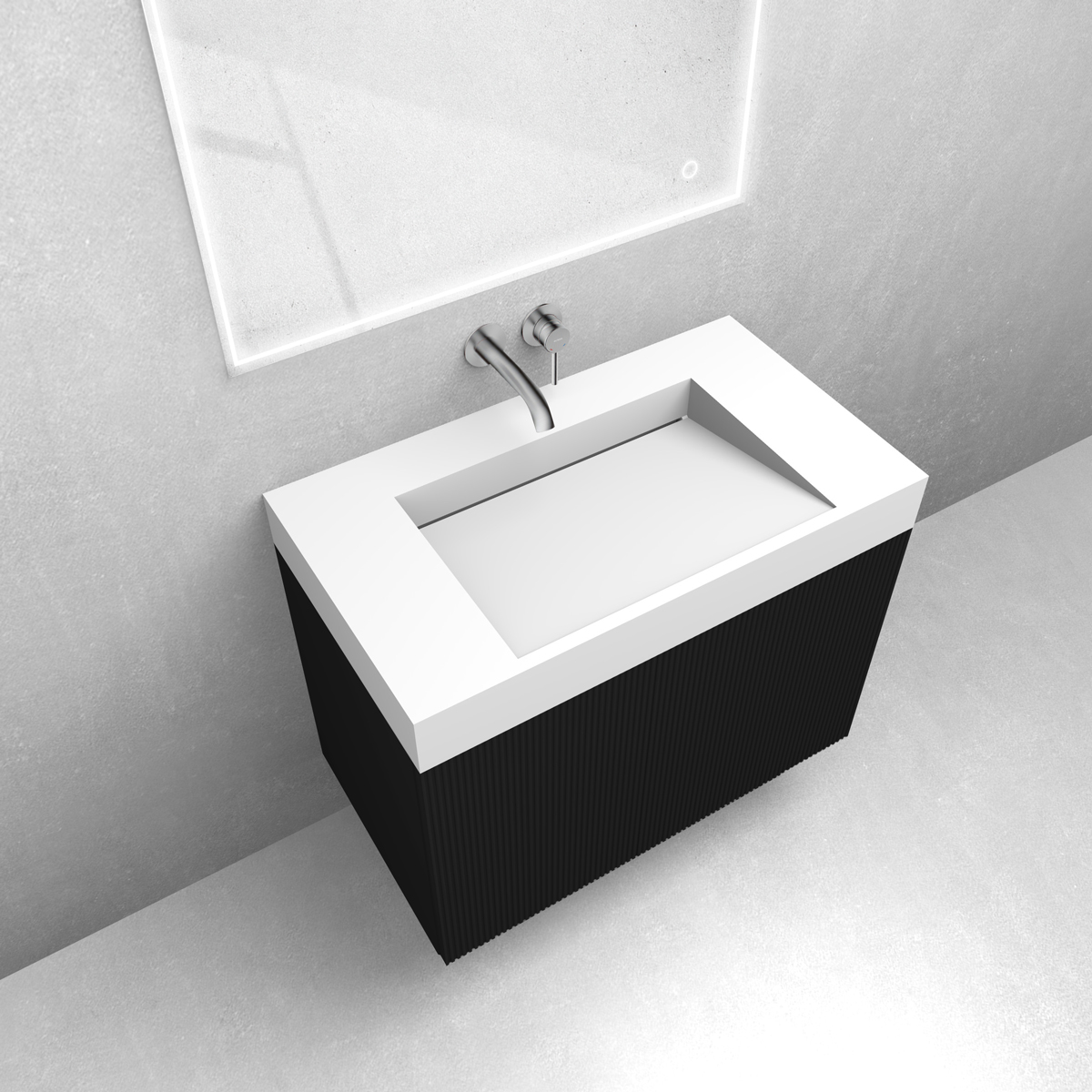 Set lavabo Oltens Stila 40001900, armadietto Oltens Lun Rila 60028300