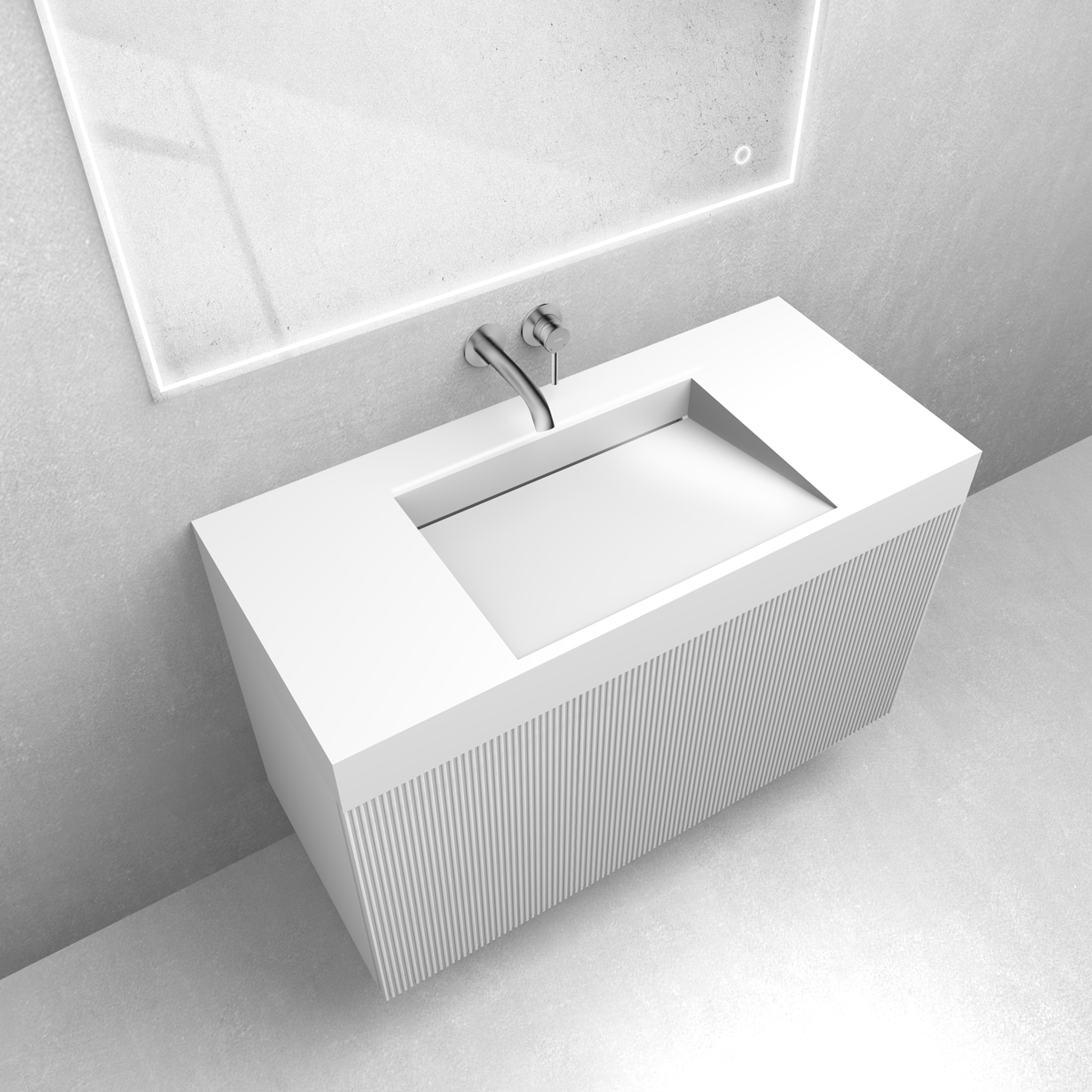 Set lavabo Oltens Stila 40003000, armadietto Oltens Lun 60029000