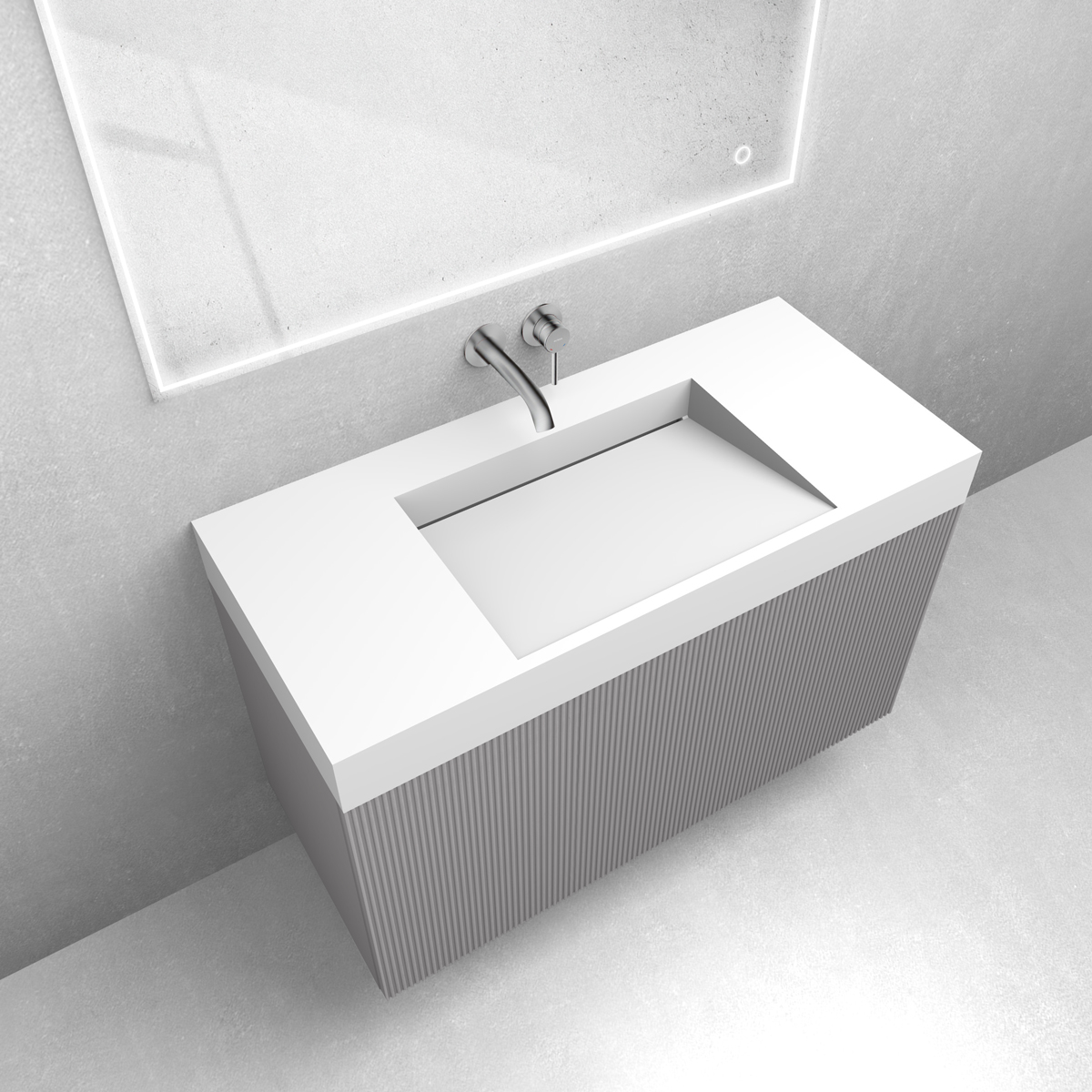 Set lavabo Oltens Stila 40003900, armadietto Oltens Lun 60029900