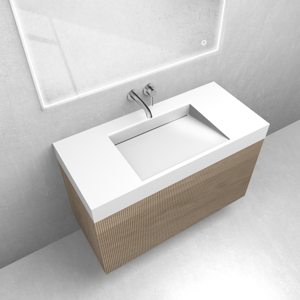 Set armadietto Oltens Lun 60029060, lavabo Oltens Stila 40003000