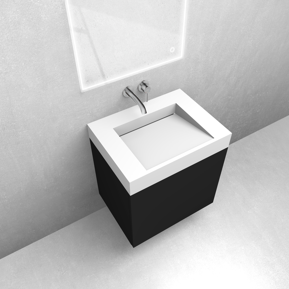 Set lavabo Oltens Stila 40000900, armadietto Oltens Lun 60032300