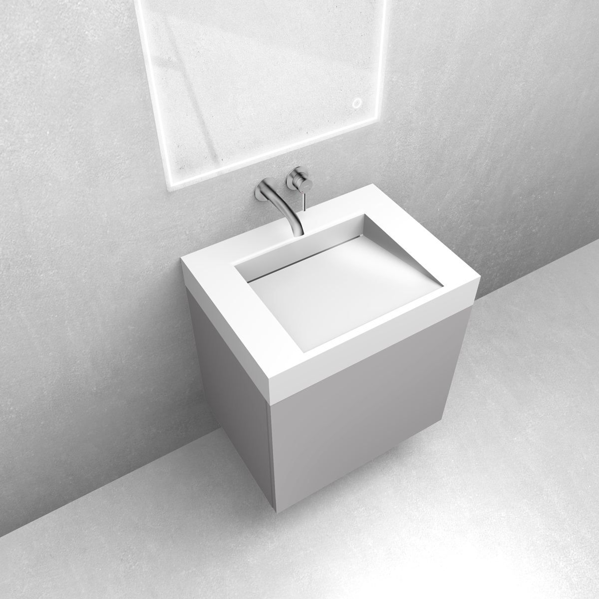 Set lavabo Oltens Stila 40000000, armadietto Oltens Lun 60032900