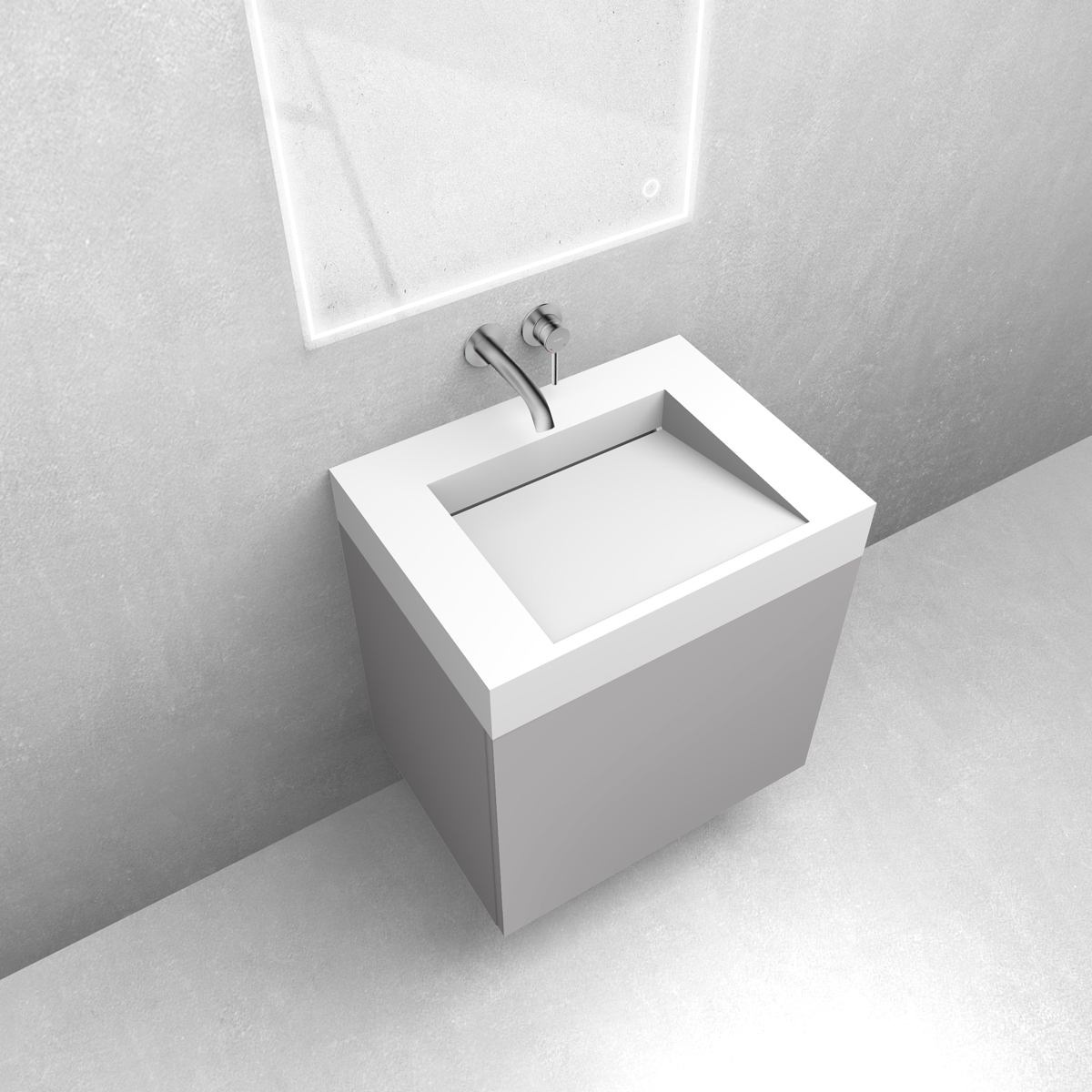 Set lavabo Oltens Stila 40000900, armadietto Oltens Lun 60032900