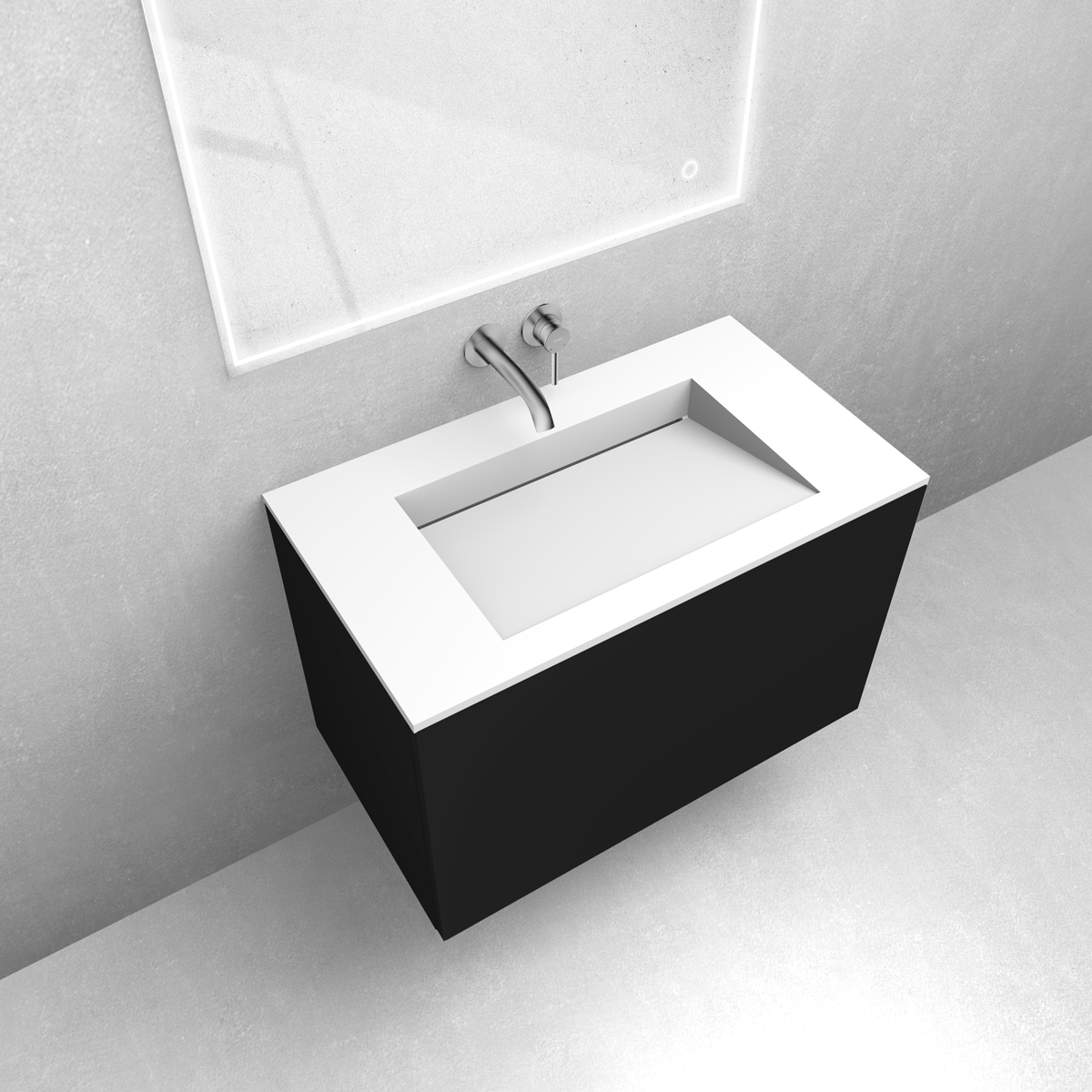 Set lavabo Oltens Stila 40001900, armadietto Oltens Lun 60033300