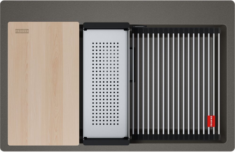 Franke Kanon lavello in granito 79x51 cm grigio/grafite/inox 114.0749.643