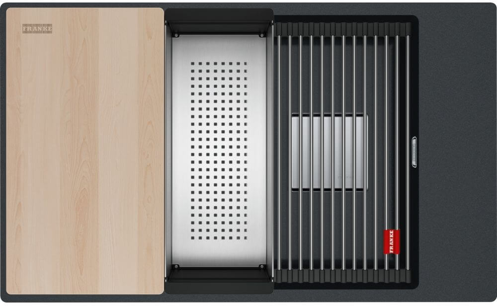 Franke Kanon lavello in granito 76x46 cm grigio/grafite/inox 125.0749.670