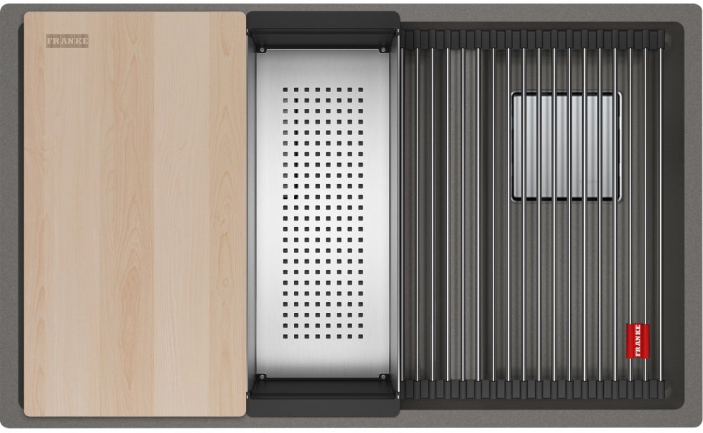 Franke Kanon lavello in granito 76x46 cm grigio/grafite/inox 125.0749.678