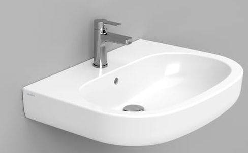 Ceramica Dolomite Mirto lavabo 68x51 cm ovale a parete bianco lucida D461001