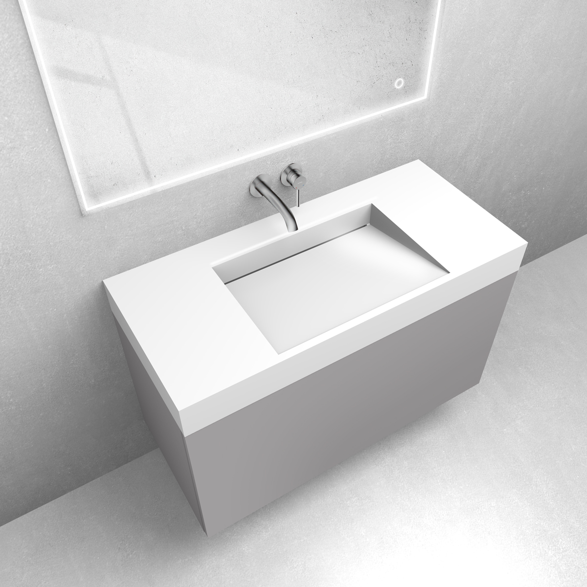 Set lavabo Oltens Stila 40003000, armadietto Oltens Lun 60034900
