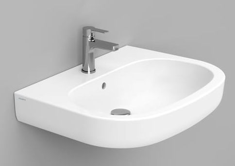Ceramica Dolomite Mirto lavabo 68x51 cm ovale a parete bianco opaca D461041