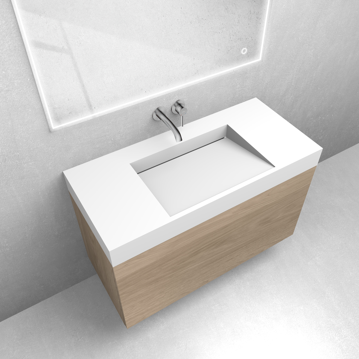 Set lavabo Oltens Stila 40003900, armadietto Oltens Lun 60034060