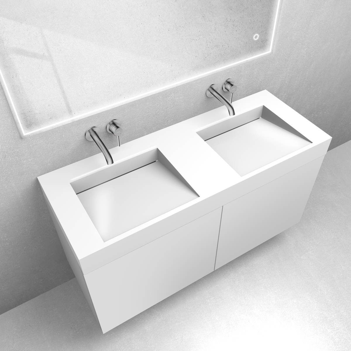 Set lavabo Oltens Stila 40004000, armadietto Oltens Lun 60035000 OLD