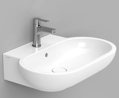 Ceramica Dolomite Mirto lavabo 65x46 cm ovale a parete bianco lucida D461101