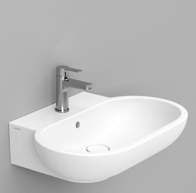 Ceramica Dolomite Mirto lavabo 65x46 cm ovale a parete bianco opaca D461141