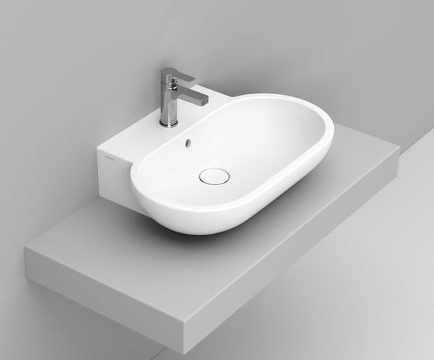 Ceramica Dolomite Mirto lavabo 65x46 cm ovale da mobile bianco opaca D461441