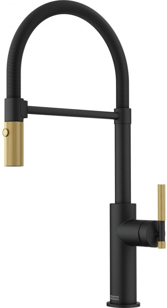 Franke Maris Stripes rubinetto da cucina verticale nero-oro/oro antico 115.0747.679