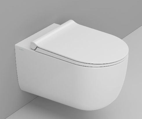 Ceramica Dolomite Mirto Round vaso wc sospeso senza brida bianco lucida D475701