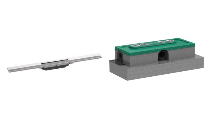 Set elemento esterno dello scarico Hansgrohe Raindrain 56043800, set di montaggio Hansgrohe uBox Universal 1000180