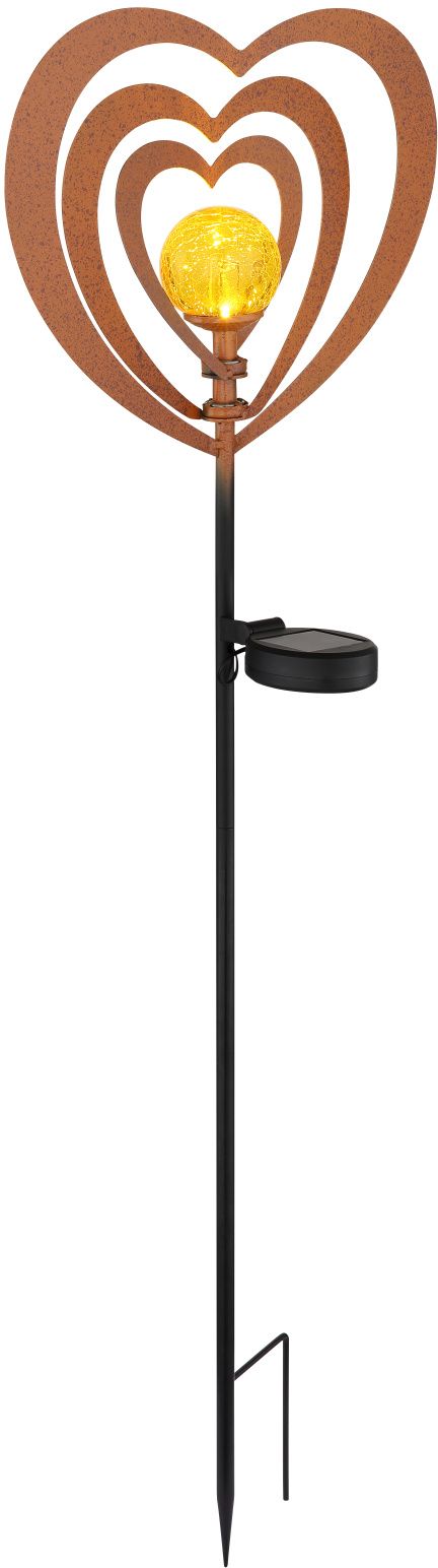 Globo Lighting Solar lampada solare da terra 1x0.06 W nero-rame 36580R
