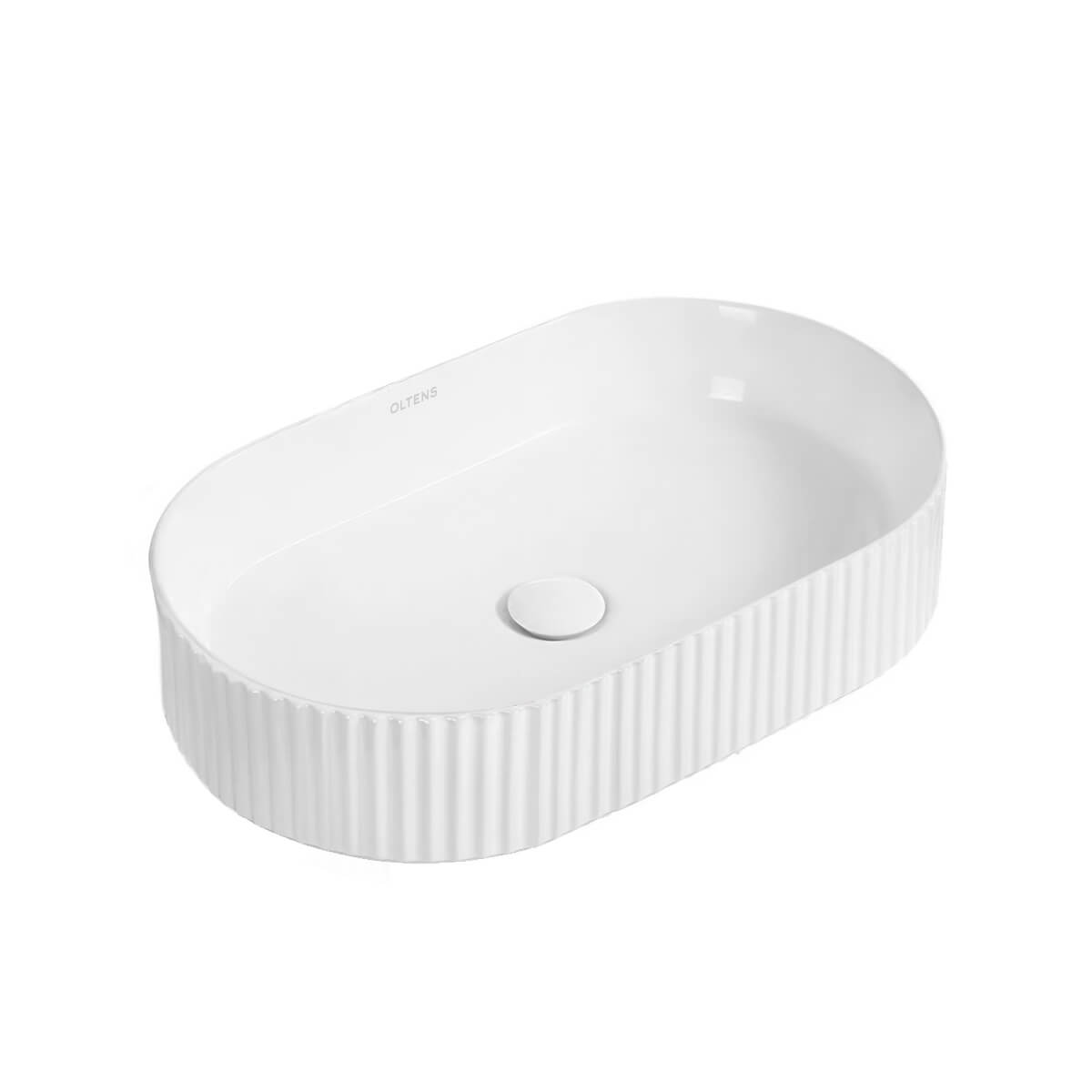 Oltens Hamnes lavabo 50x32 cm ovale da appoggio bianco lucida 40331000