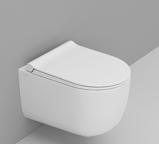 Ceramica Dolomite Mirto Round vaso wc sospeso senza brida con scarico a vortice bianco opaco D474941