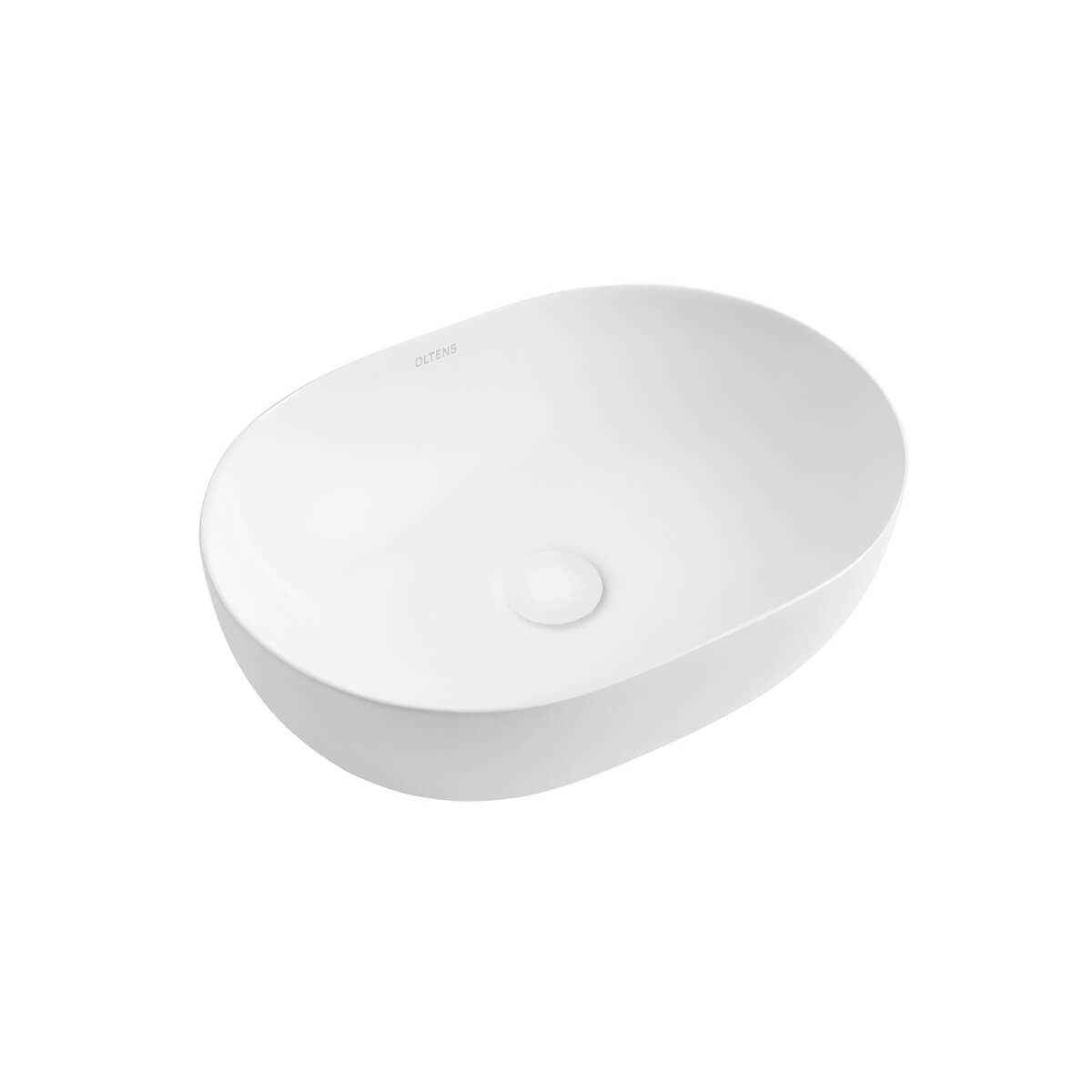 Oltens Svale lavabo 48.5x35 cm ovale da appoggio bianco lucida 40832000