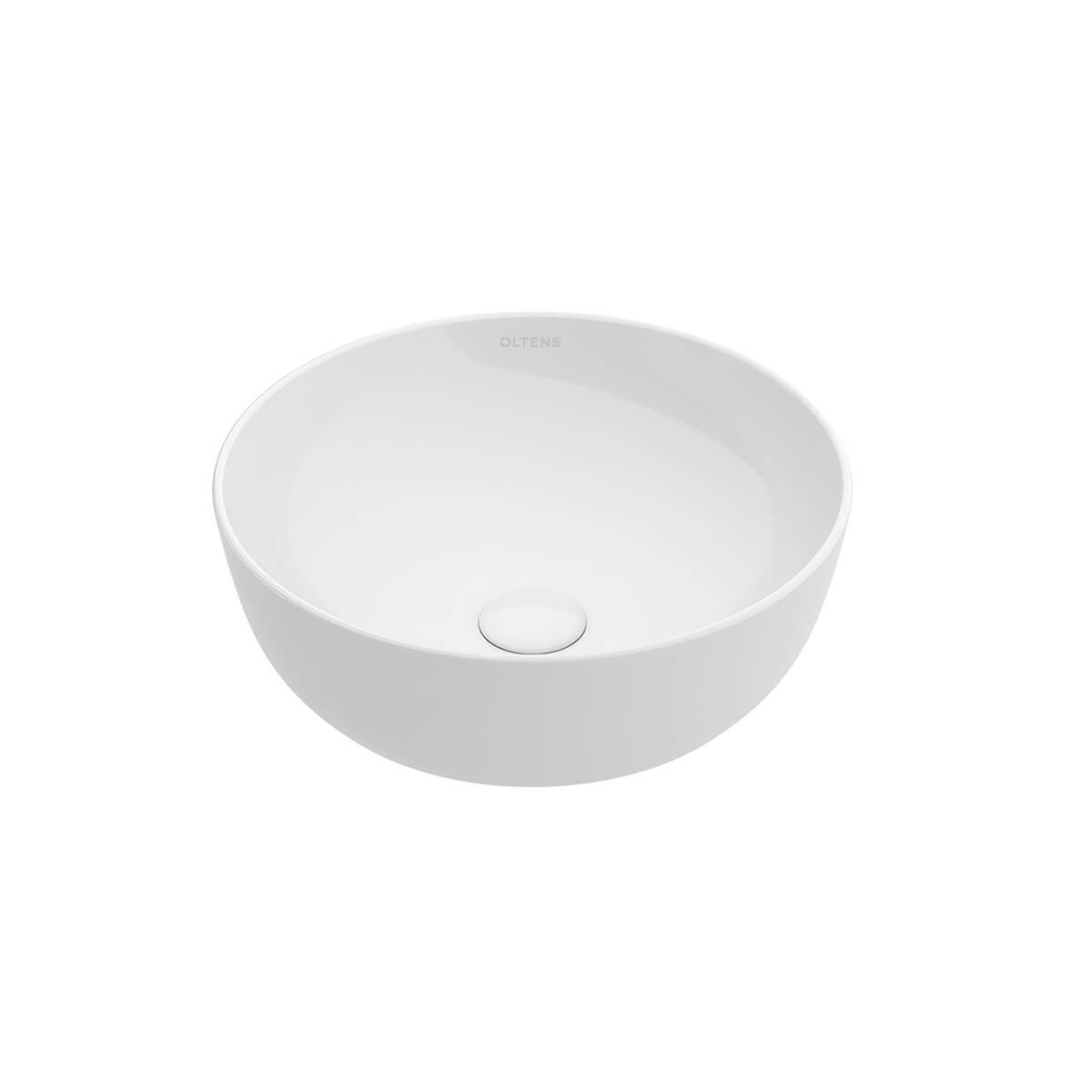 Oltens Svale lavabo 32.5x32.5 cm rotonda da appoggio bianco lucida 40833000