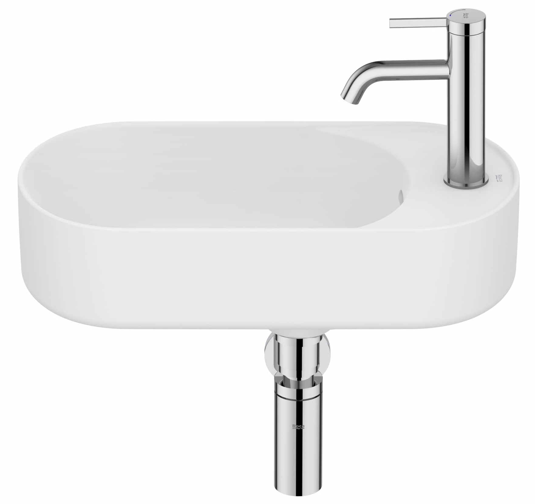 Roca Meridian lavabo 50x27.5 cm ovale a parete bianco opaca A327740620
