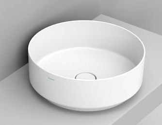 Ceramica Dolomite Noemi lavabo 44x44 cm rotonda da appoggio bianco opaca D310541