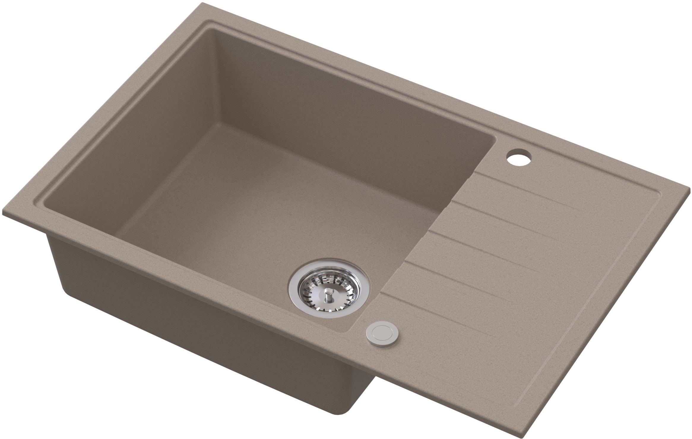 Ruvetti Axel lavello in granito 78x50 cm beige 3001AX_BE160XL_W