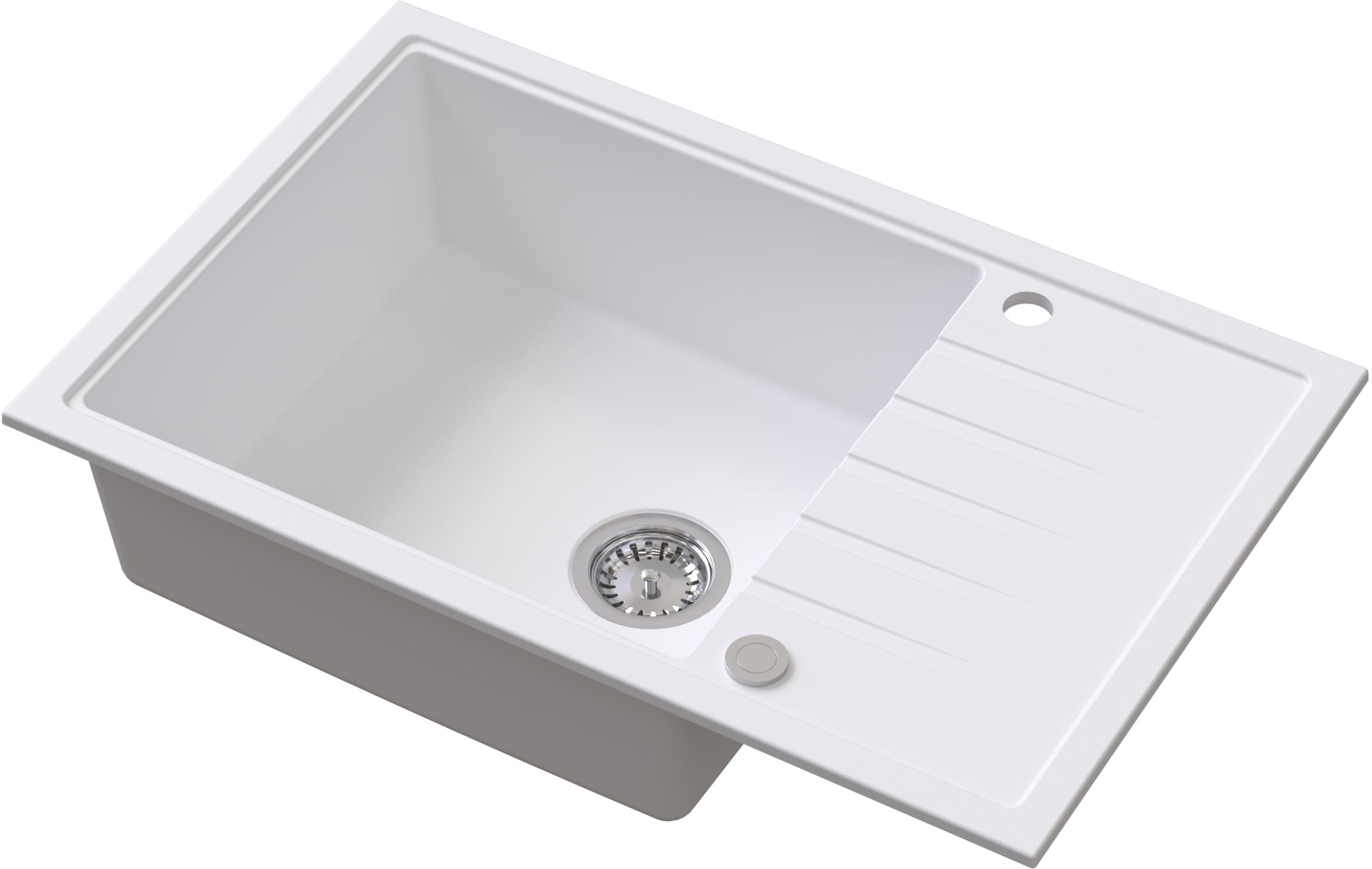 Ruvetti Axel lavello in granito 78x50 cm bianco 3001AXWH160XLW