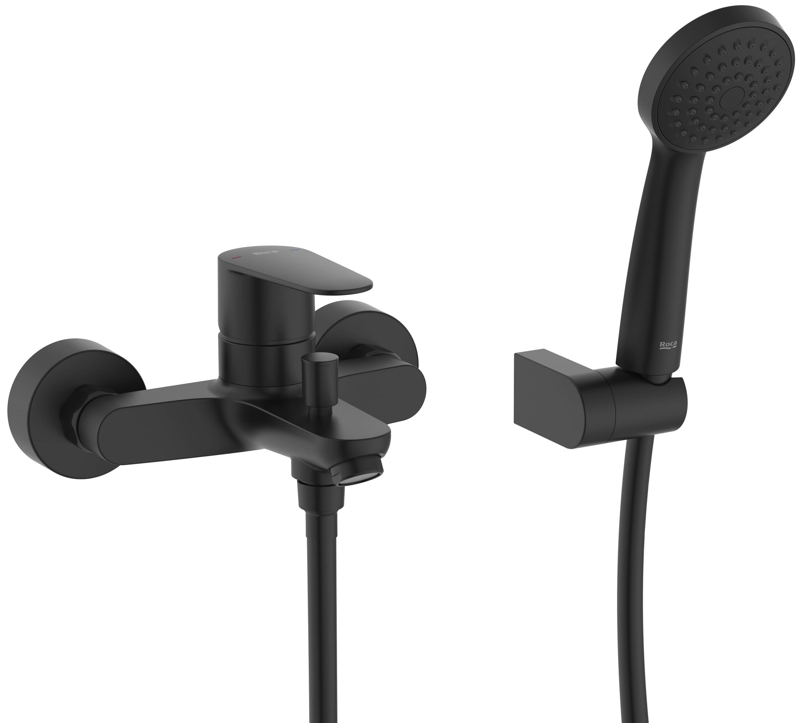 Roca Victoria Plus rubinetto per vasca e doccia a parete nero A5A014FNB0