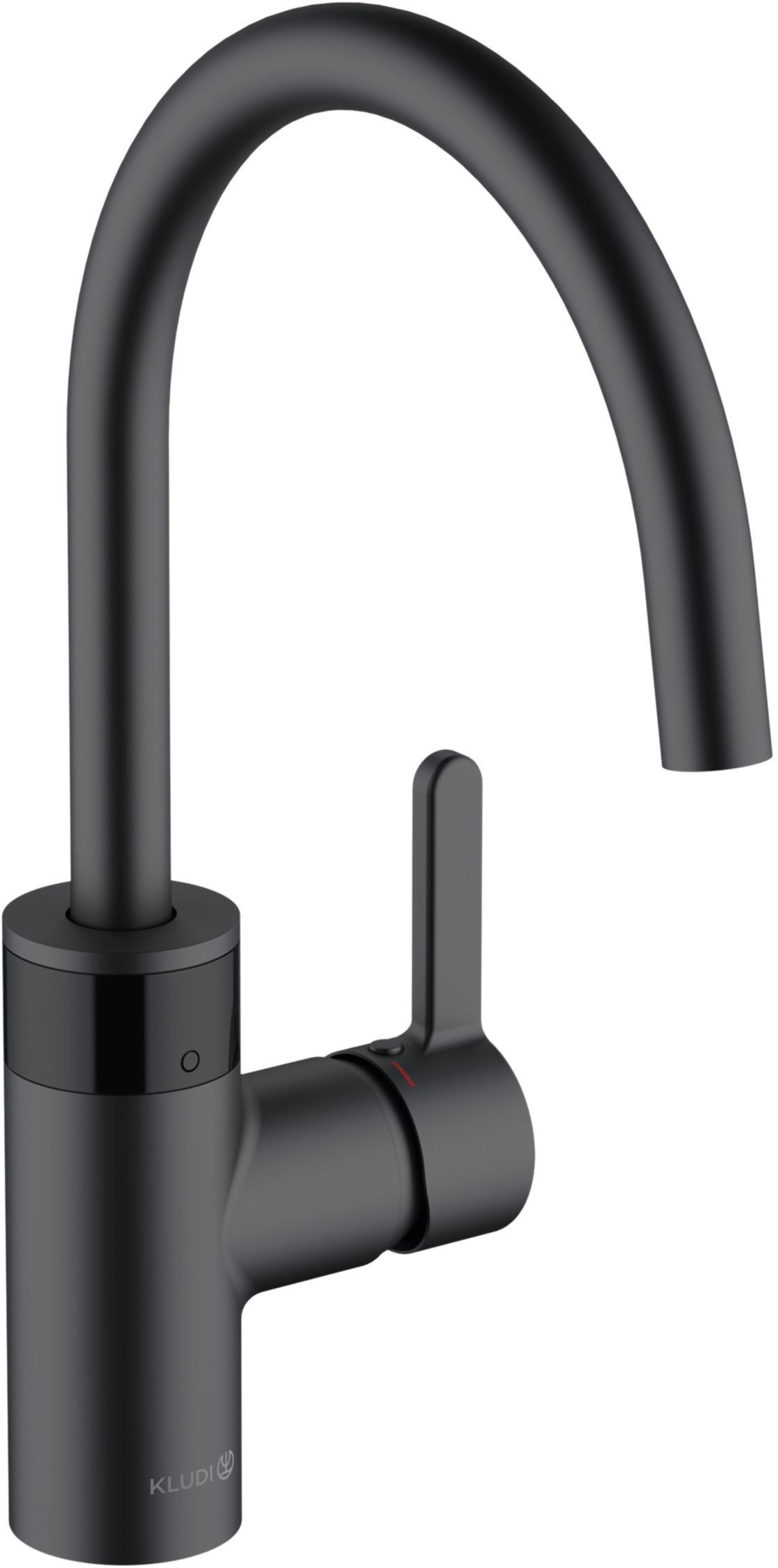 Kludi E-Go rubinetto da cucina verticale nero 422006675